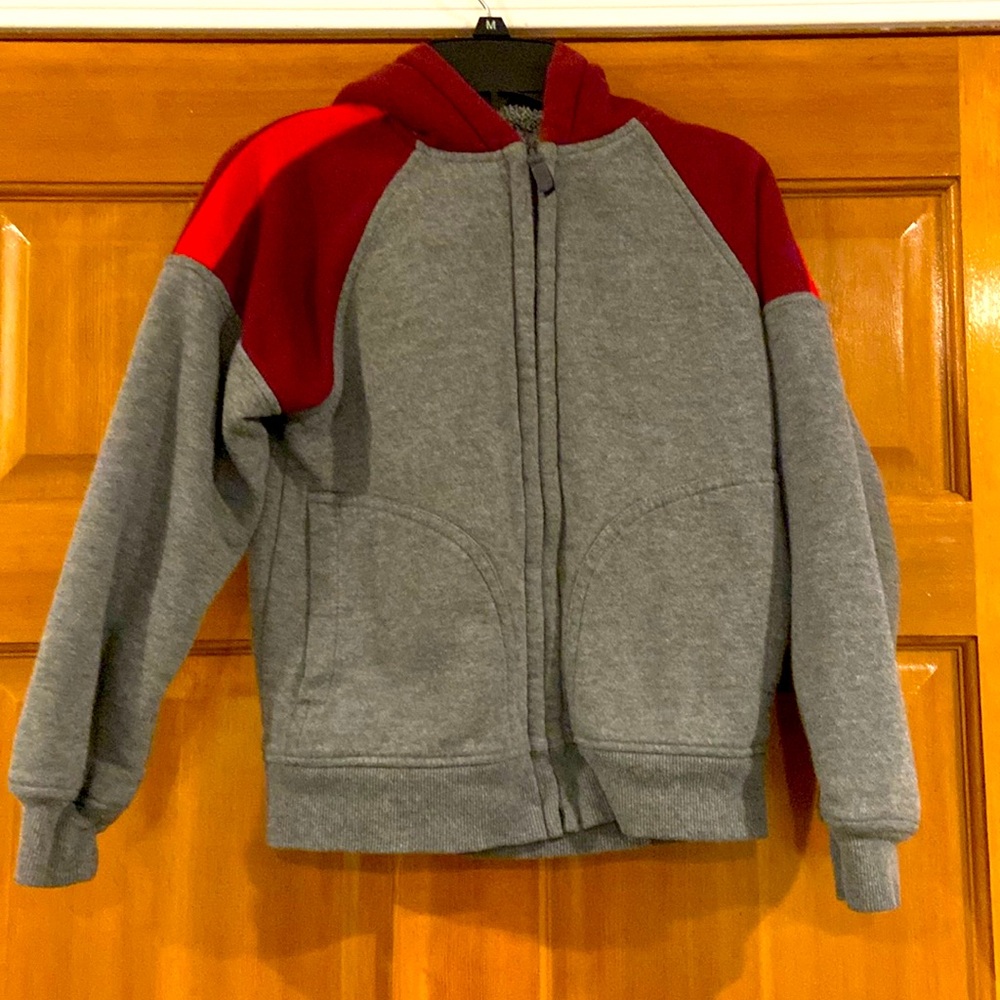 EUC! Boys size 8 fuzzy jacket, zip up hoodie!